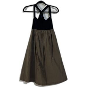 Gap Black and Olive Green Silk & Cotton Dress w/Pockets Size 0